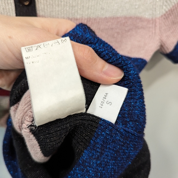 Ochirly Metallic Striped Knit Polo Top - Picture 6 of 6